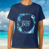 Onder het Zee Birthday Boy Waterverf Ocean T-shirt