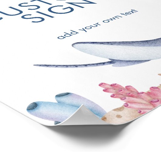 Onder het Zee Birthday Custom Sign, Zee Sign Poster (Hoek)