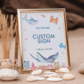Onder het Zee Birthday Custom Sign, Zee Sign Poster