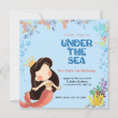 Onder het Zee Birthday Invitation Kaart (Voorkant)