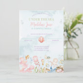 Onder het Zee Birthday Invitation Ocean Birthday Kaart (Staand voorkant)