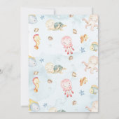 Onder het Zee Birthday Invitation Ocean Birthday Kaart (Achterkant)