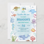 Onder het Zee Birthday Kaart (Voorkant)