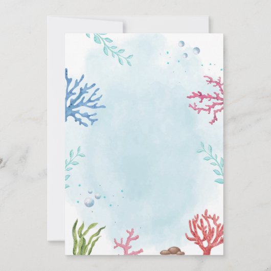 Onder het Zee Birthday Kaart (Achterkant)