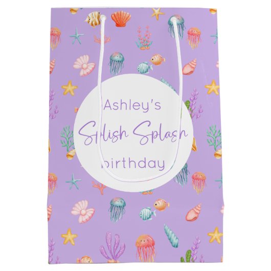 Onder het Zee Birthday Medium Cadeauzakje (Achterkant)