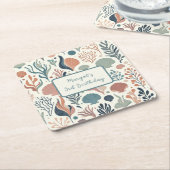 Onder het Zee Birthday, Ocean Whispers Custom Kartonnen Onderzetters (Schuin)