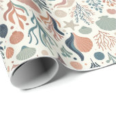 Onder het Zee Birthday, Ocean Whispers Pattern Cadeaupapier (Rol Hoek)