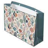 Onder het Zee Birthday, Ocean Whispers Pattern Groot Cadeauzakje (Achterkant Gekanteld)