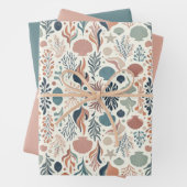 Onder het Zee Birthday, Ocean Whispers Pattern Inpakpapier Vel (In situ)