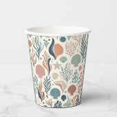 Onder het Zee Birthday, Ocean Whispers Pattern Papieren Bekers (Voorkant)