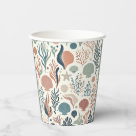Onder het Zee Birthday, Ocean Whispers Pattern Papieren Bekers