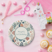 Onder het Zee Birthday, Ocean Whispers Pattern Papieren Bordje (Feest)
