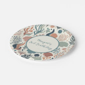 Onder het Zee Birthday, Ocean Whispers Pattern Papieren Bordje (Gekanteld)