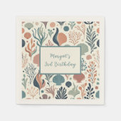 Onder het Zee Birthday, Ocean Whispers Pattern Servet (Voorkant)