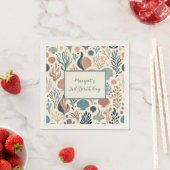 Onder het Zee Birthday, Ocean Whispers Pattern Servet (Insitu)