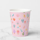 Onder het Zee Birthday Papieren Bekers (Achterkant)