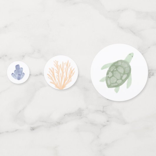 Onder het Zee Birthday Party Confetti (Voorkanten)