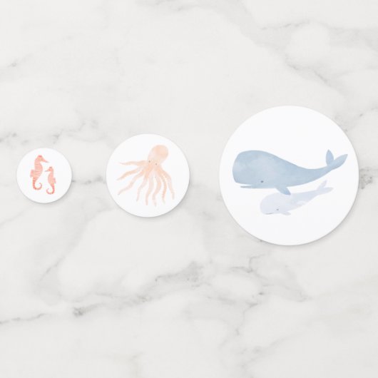 Onder het Zee Birthday Party Confetti (Achterkanten)