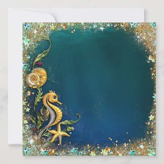 Onder het Zee Birthday Party Kaart