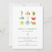 Onder het Zee Birthday Party Kaart (Voorkant)