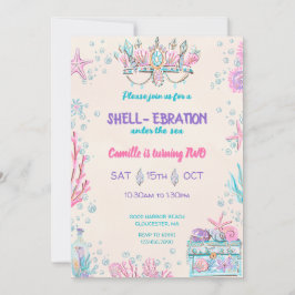 Onder het Zee Birthday Party Kaart