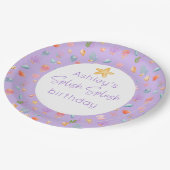 Onder het Zee Birthday Party Papieren Bordje (Gekanteld)