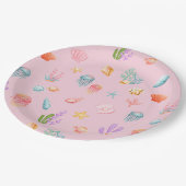 Onder het Zee Birthday Party Papieren Bordje (Gekanteld)