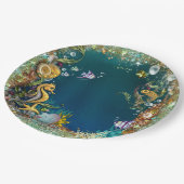 Onder het Zee Birthday Party Papieren Bordje (Gekanteld)