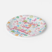 Onder het Zee Birthday Party Papieren Bordje (Gekanteld)