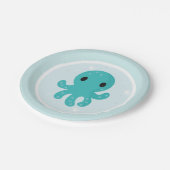 Onder het Zee Birthday Party Papieren Bordje (Gekanteld)