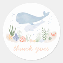 Onder het Zee Birthday Party Ronde Sticker