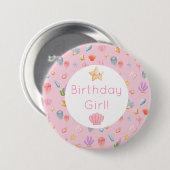 Onder het Zee Birthday Ronde Button 7,6 Cm (Voorkant /achterkant)
