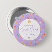 Onder het Zee Birthday Ronde Button 7,6 Cm (Voorkant /achterkant)
