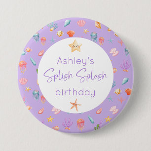 Onder het Zee Birthday Ronde Button 7,6 Cm
