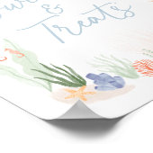 Onder het Zee Birthday Sweets and Treats Sign Poster (Hoek)