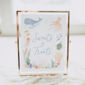 Onder het Zee Birthday Sweets and Treats Sign Poster