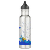 Onder het zee blauw de haaienblauw van de duiker n waterfles  (Rechts)