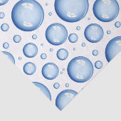 Onder het Zee | Blauwe lucht- en waterbellen Tissuepapier (Detail)