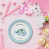 Onder het Zee blauwe octopus Papieren Bordje (Feest)