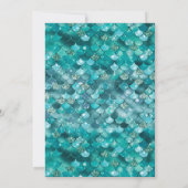 Onder het Zee Blauwgroen Jurk Zeemeermin Gold Quin Kaart (Achterkant)