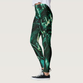 Onder het Zee Blauwgroen Liquid Splash Leggings (Links)