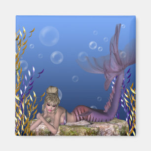 Onder het Zee Blonde Mermaid Fantasy Magnet