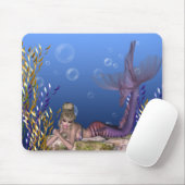 Onder het Zee Blonde Mermaid Fantasy Mousepad Muismat (Met muis)