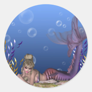 Onder het Zee Blonde Mermaid Fantasy Stickers
