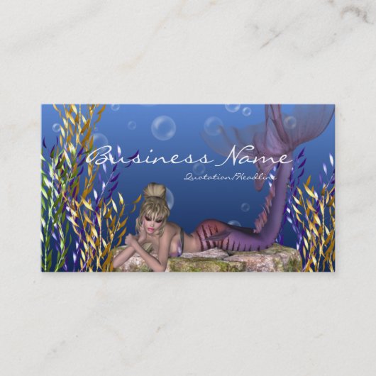 Onder het Zee Blonde Mermaid Visitekaartjes (Voorkant)