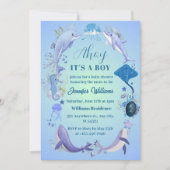 Onder het Zee Blue Ahoy is het een Baby shower van Kaart (Voorkant)