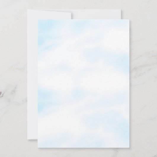 Onder het Zee Blue Ahoy is het een Baby shower van Kaart (Achterkant)