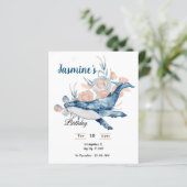 Onder het zee Blue Beach Whale BabyShower (Staand voorkant)