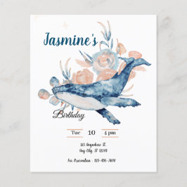 Onder het zee Blue Beach Whale BabyShower