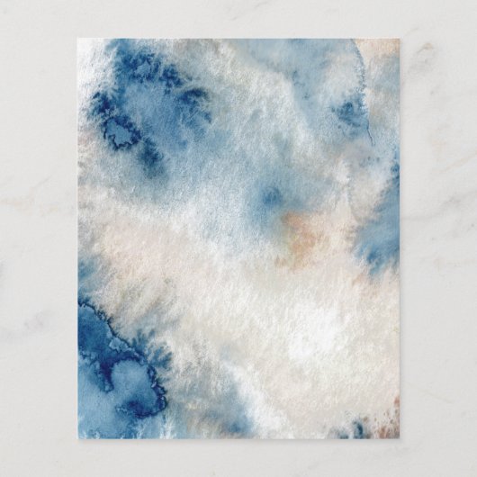 Onder het zee Blue Beach Whale BabyShower (Achterkant)